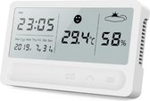 Digitaal Weerstation voor Binnen -  Hygrometer - Luchtvochtigheidsmeter - Thermometer - Wit