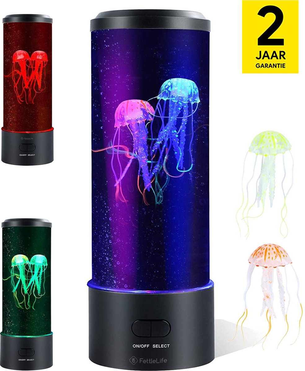 LumiMe® Jellyfish Nachtlamp Lavalamp LED Lamp met Kwallen