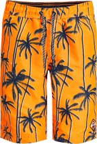 WE Fashion Jongens long fit zwembroek met palmboomdessin