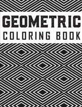 Geometric Coloring Book: Geometric Pattern Coloring Book-Adults Coloring Book-Stress Release-Beautiful Pattern Illustrations-Large Print Size (