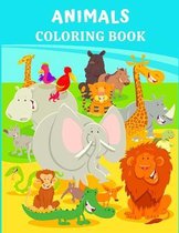 Animals Coloring Book: A Coloring Book Featuring 50 Cute and Lovable Animals from Forests, Jungles, Oceans, and Farms for Kids Ages 2-4, 4-8,