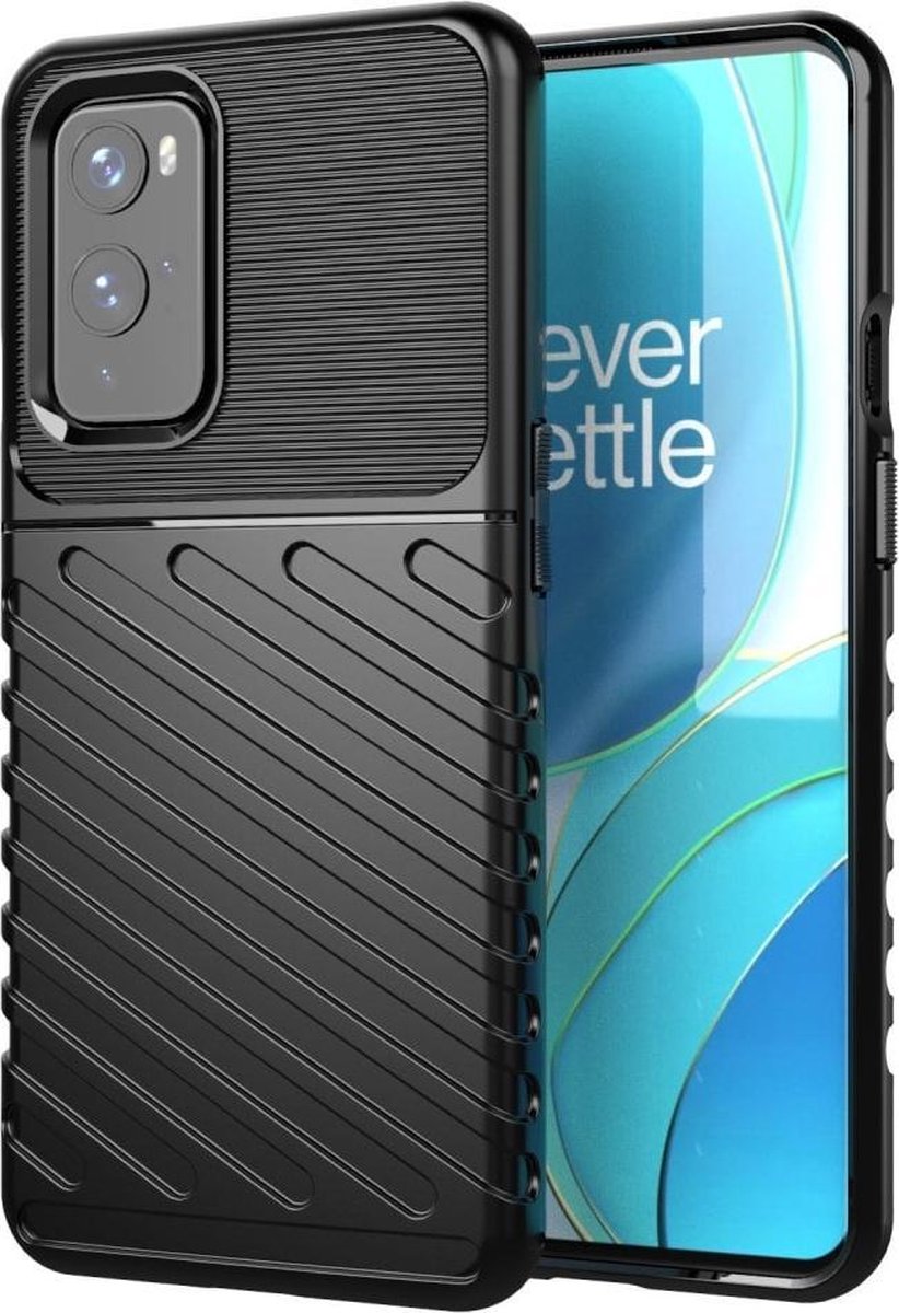 OnePlus 9 High Impact Hoesje Zwart - Cacious (Forca Serie)