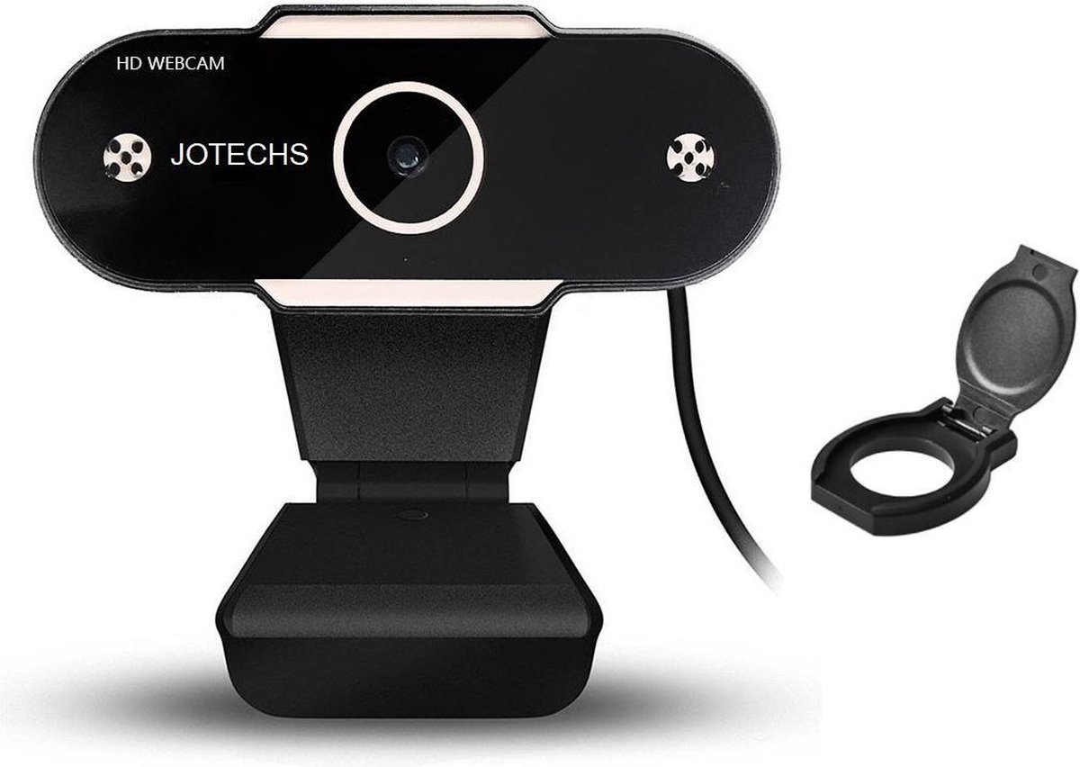 Jotechs Webcam HD - Webcam voor PC - Webcams - Camera Web Cam - Camera Laptop - USB Webcam - Webcam voor Computer - Microfoon - Werk & Thuis - Windows - Mac - Linux - Nieuw Model 2021