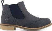 Travelin' Grenoble Nubuck - Leren Chelsea schoen - Dames enkellaars - Blauw Leer - Maat 38