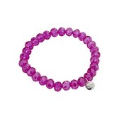 Biba armband basic crystal fuchsia 8 mm 54025 - Sieraden sjoppie