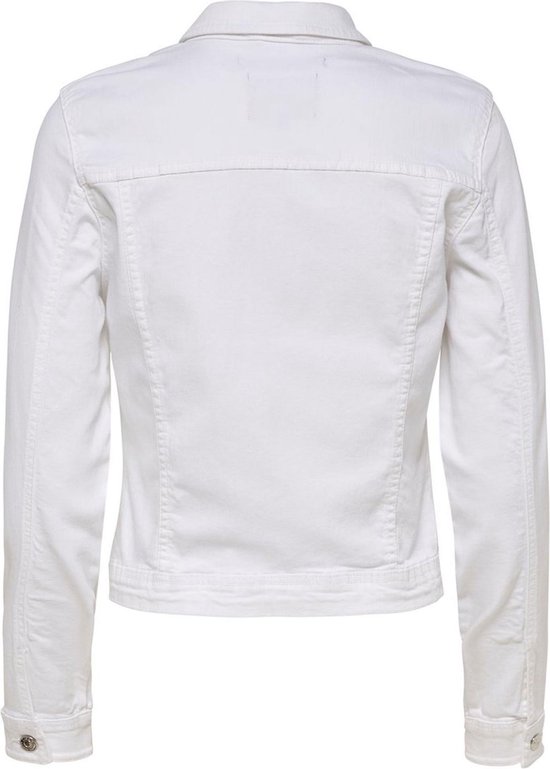 Veste En Jean Blanc J. Crew – Femme – Taille UK 10 (S) – Biker – Occasion