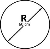 Stoelmat Vloermat voor zachte vloeren Rond dia. 60 cm.