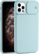 GSMNed – iPhone 12 Pro Max Blauw – hoogwaardig siliconen Case Blauw – iPhone 12 Pro Max Blauw – hoesje voor iPhone Blauw – shockproof – camera bescherming