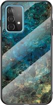 Samsung Galaxy A52 Hoesje Groen Marmer - Cacious (Marble Serie)