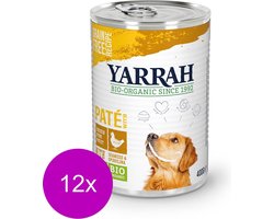 12x Yarrah Bio Alu Pate Graanvrij - Kip - Hondenvoer - 150g
