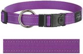 Rogz for dogs lumberjack halsband paars - 25 mmx43-73 cm - 1 stuks