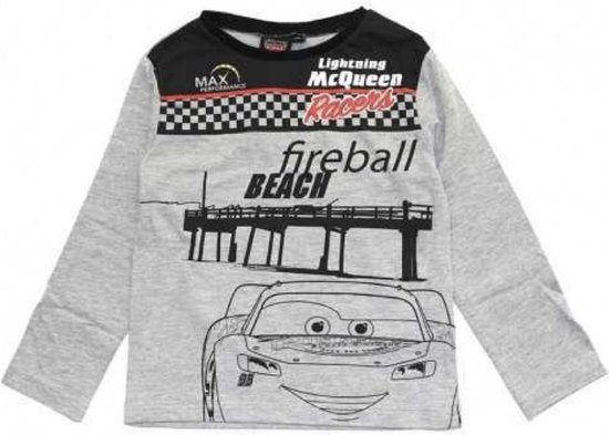 Disney Cars longsleeve - grijs - maat 98 (3 jaar)