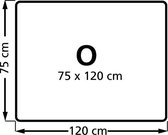 Stoelmat Vloermat voor zachte vloeren Rechthoek 75x120 cm.