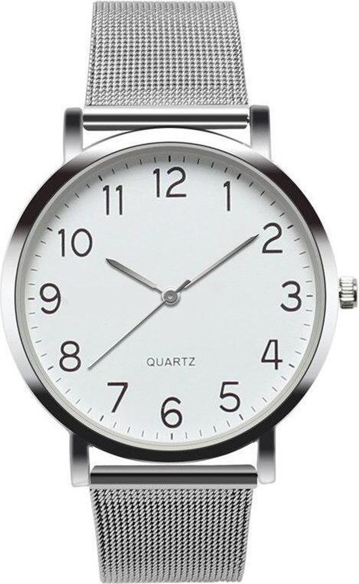 Nero Horloge Zilver - Zilver Horloge | Staal | Ø 40 mm