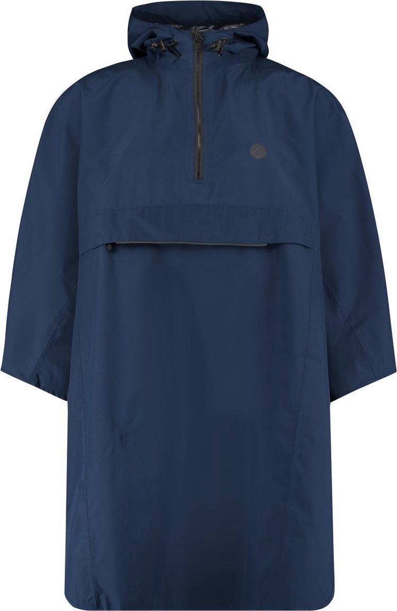 AGU Grant Regenponcho Essential Unisex - Navy Blauw - One Size - Dames & Heren - Waterdicht & Ademend