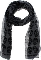 Zac's Alter Ego Sjaal Grey Skull Print Grijs