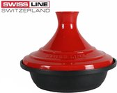 Tajine Ø 30 cm geschikt voor inductie en alle kookplaten - rood