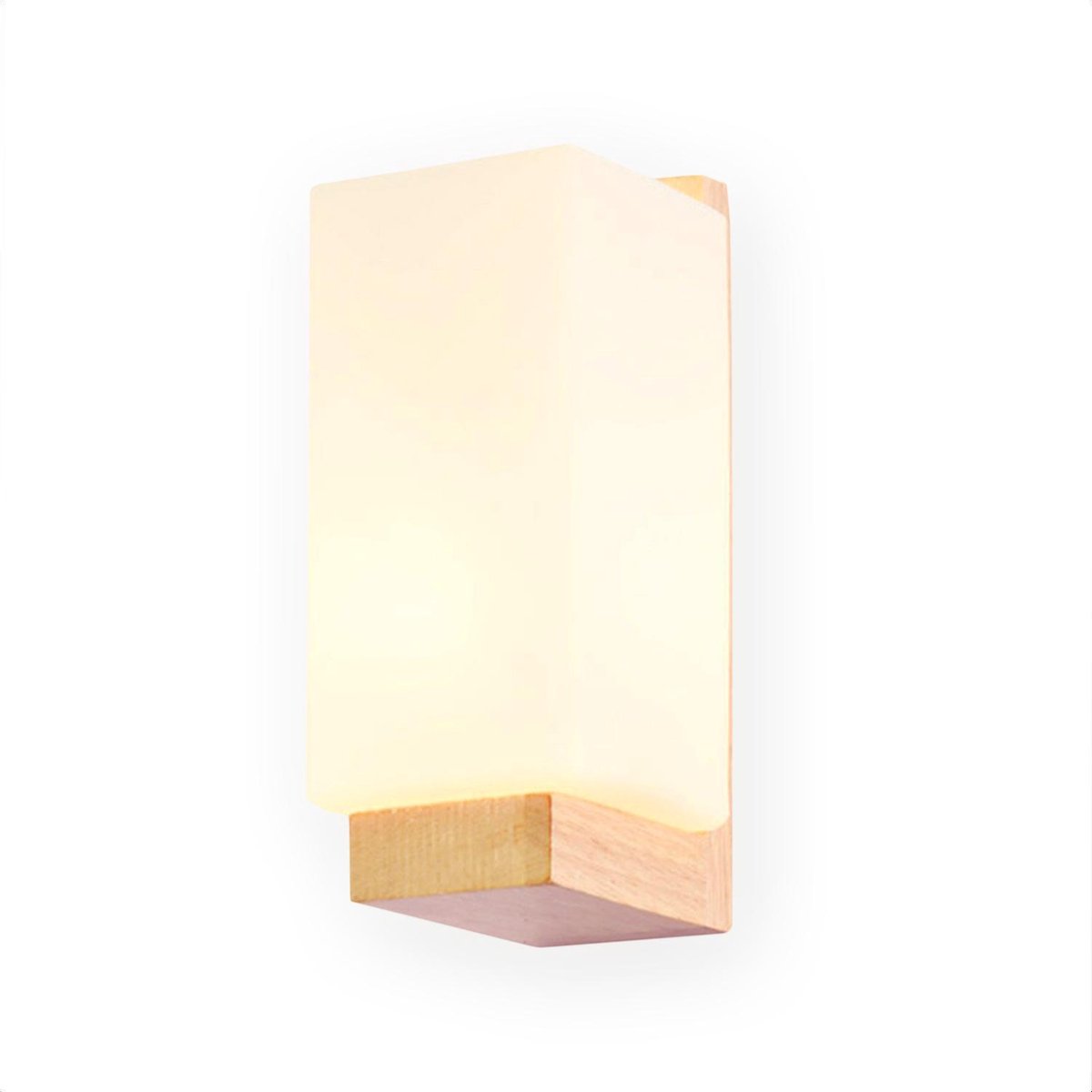 SensaHome Led Binnen Wandlamp - Stijlvolle Houten Wandlamp - Landelijk Design - (E27 Lichtbron Inbegrepen) - Woonkamer/Slaapkamer/Gangpad Verlichting - 8x25cm