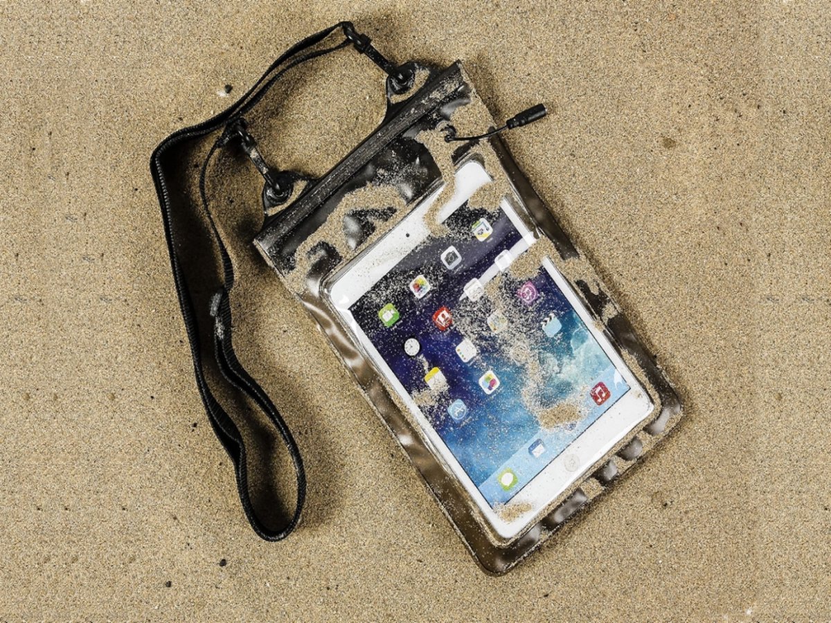Sterk waterdicht hoesje voor een smartphone of tablet t/m 8 inch met audio  /... | bol.com