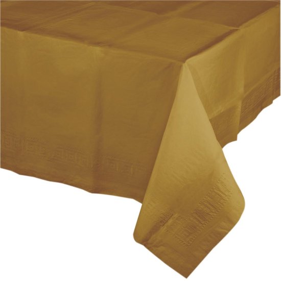 Tafelkleed goud 274 x 137 cm - Merkloos