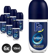 FA Deo Roller - Sport - Voordeelverpakking 6 x 50 ml