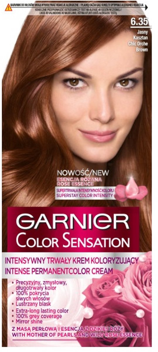 Garnier - Color Sensation farba do włosów 6.35 Szykowny Jasny Kasztan