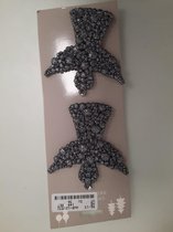 Kersthanger engel grijs. 2 x 4 stuks