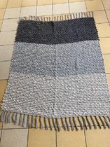 Plaid - Grand foulard - Grijstinten - Met reliëf - 125 x 150 cm - Acryl