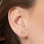 Jewels Inc. - Boucles d'oreilles - Fine Fleurs Stud - 2 mm x 6 mm - Or jaune 14 carats