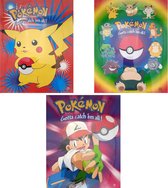 Pokemon Poster - Luxe Voordeelset - 3 Posters (50x40 cm) - Geplastificeerd - Pikachu - Kinderkamer - (Versie 1)