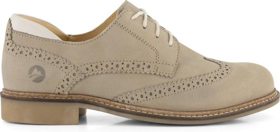 Travelin' Auxerre Dames - Nubuck leren Veterschoen - Beige leer - Maat 38 |  bol.com