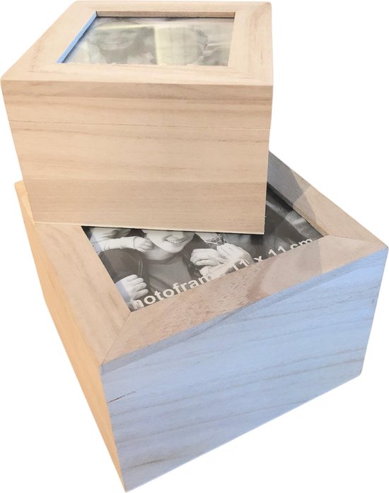 Box Frame, houten frame, reisverzameldoos, reisopbergdoos, -fotolijst, reisherinneringsdoos met vakken, organizerbox voor ansichtkaarten, reisfoto's