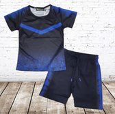 Trainings set zwart blauw G78 -s&C-134/140-Complete sets