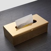 Tissue Box Gold - Metaal- Tissuehouder-Papierhouder-Zakdoekjeshouder- Wandmontage-Tafelmodel