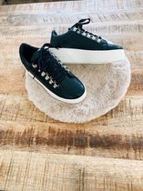Shoekueen Dames Sportschoenen Plateau Croco Zwart  38