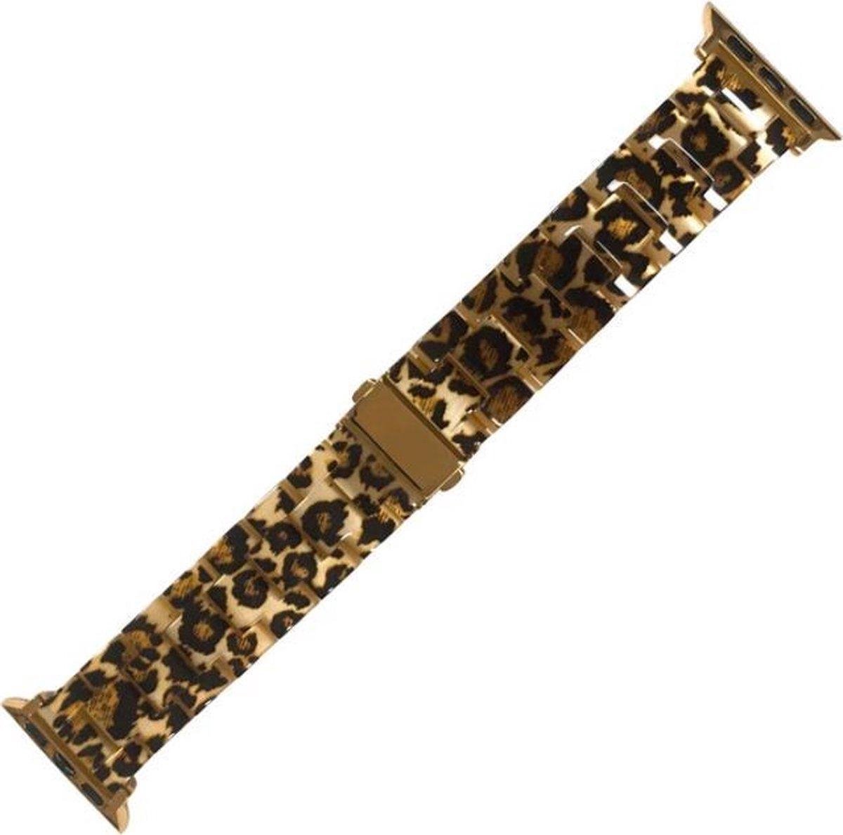 Fungus - Smartwatch bandje - Geschikt voor Apple Watch 42 / 44 / 45 / 49 mm - Series 1 2 3 4 5 6 7 8 9 SE Ultra iWatch - Hars - Tijger