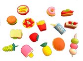 Gum ensemble de 12 - Gommes drôle - le traitement des enfants - thème alimentaire - Document giftscadeau