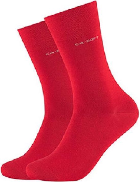 Camano Ca-Soft Sokken unisex 2 PACK 43-46 Red Naadloos en zonder knellende elastiek