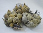 Seasons & Style - 200 gram - 4 stuks - (800 gr) - decoaratiefruit - 100% natuurlijk - tikapod - boabab - decoratie materiaal - hobbyartikelen - knutselartikel - droogstuk
