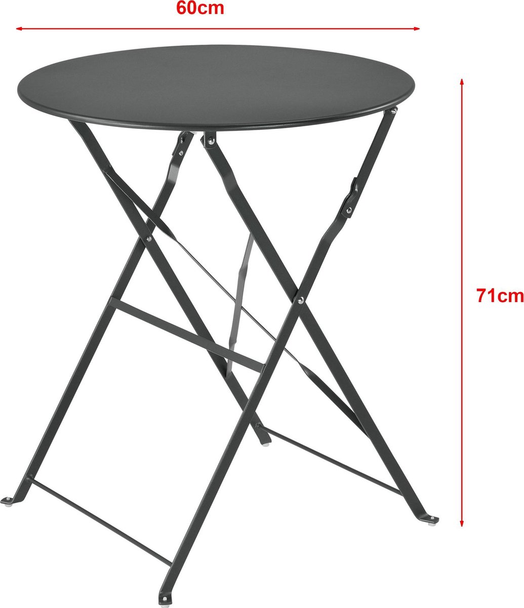 Vouwbare turquoise stalen bistroset caprile voor in de tuin 03_0006939