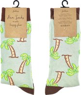 Juleeze Grappige Sokken Unisex maat 39-41 Wit Katoen / polyester Palmbomen Dames Heren Sokken Grappige Sokken
