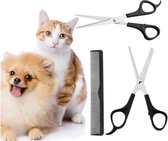 2 stuks honden - katten schaar + kam