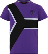T-shirt Automobili Lamborghini paars maat 7-8Y (122/128)