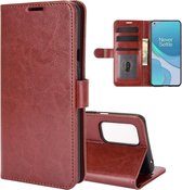 OnePlus 9 hoesje - Wallet bookcase - Bruin - GSM Hoesje - Telefoonhoesje Geschikt Voor: OnePlus 9