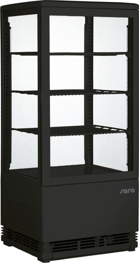 SARO Mini-koelvitrine model SC 80 zwart