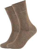 Camano Ca-Soft sokken unisex 2 PACK 35-38 Caramel mel. Naadloos en zonder knellende elastiek