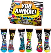 United Odd Socks 6 Heren Sokken You Animal - Mismatched (dus verschillende) sokken - Maat 39/46