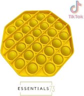 ESSENTIALS73 POP IT Fidget Toy - Hexagon - Geel - Tiktok