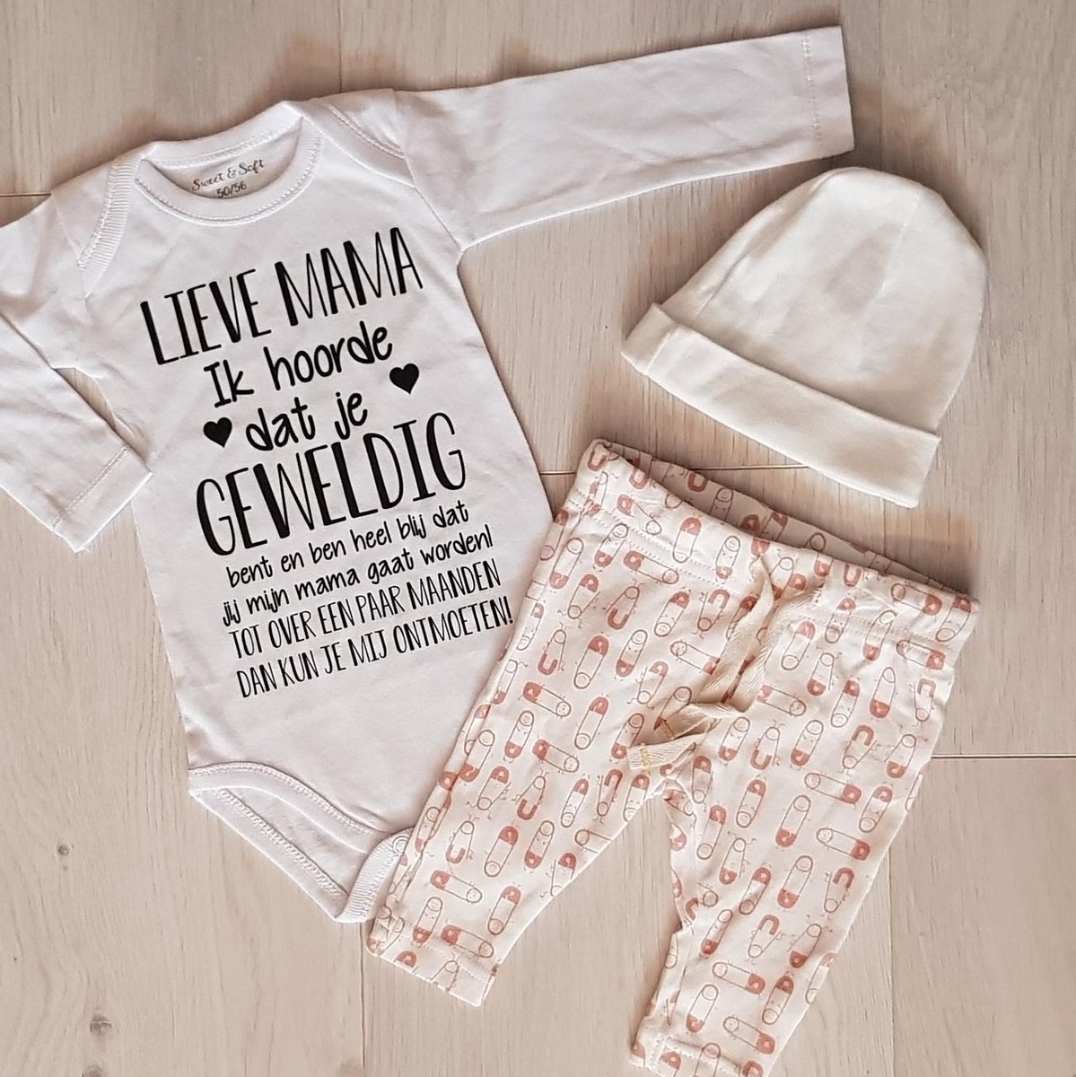 Goedkoopste Baby cadeau geboorte meisje jongen set met tekst aanstaande zwanger kledingset pasgeboren unisex Bodysuit | babykleding Huispakje | Kraamkado | Gift Set babyset kraamcadeau pakje babygeschenk babygeschenkset kraampakket