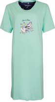 Medaillon Dames Nachthemd Groen MENGD1005A - Maten: 3XL